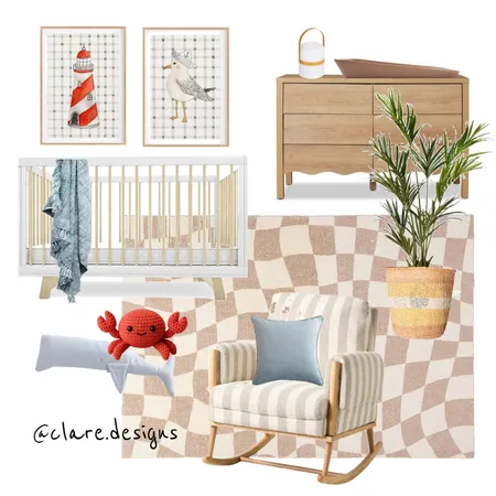 Coastal Nursery Interior Design Mood Board by Studio IX on Style Sourcebook