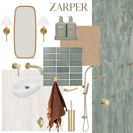 Donaldson Guest Bathroom Interior Design Mood Board by Zarper Interiors on Style Sourcebook
