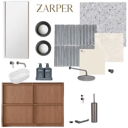Louis's Ensuite Bathroom Interior Design Mood Board by Zarper Interiors on Style Sourcebook