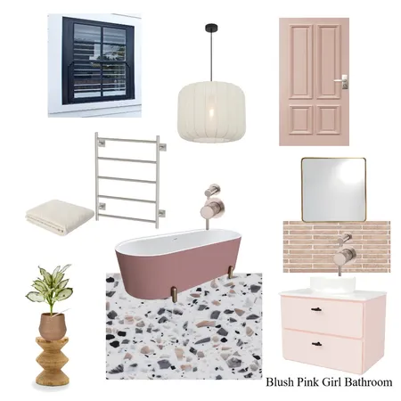 Blush Pink Girl Bathroom Interior Design Mood Board by Nobs on Style Sourcebook