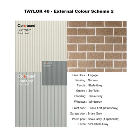 Taylor 40 External Scheme 2 Interior Design Mood Board by andrew@renhomes.net.au on Style Sourcebook