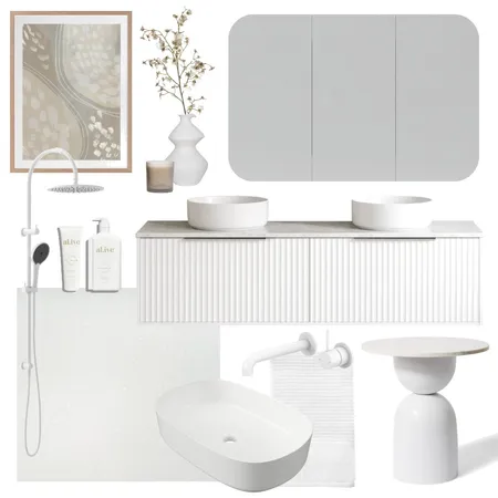 White on White | Elwood with Jazz Arch Shaving Cabinet Interior Design Mood Board by Timberline on Style Sourcebook