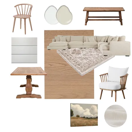 Cottage Farmhouse Living Dining - Sample Board Interior Design Mood Board by RACHMCEACHRAN on Style Sourcebook