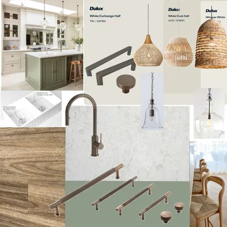 Kitchen green bronze samples Interior Design Mood Board by kathok on Style Sourcebook
