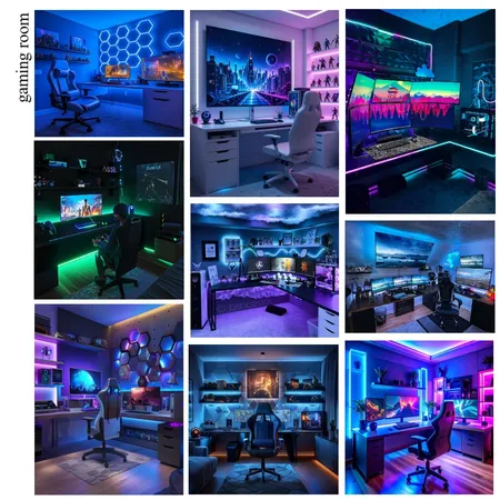 gaming room Interior Design Mood Board by elifozgur on Style Sourcebook