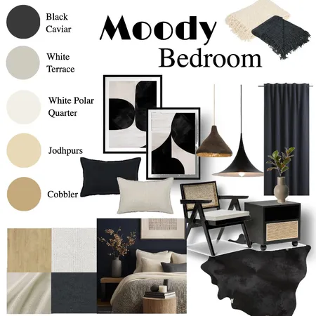 Moody Bedroom Interior Design Mood Board by Asia.Designer on Style Sourcebook