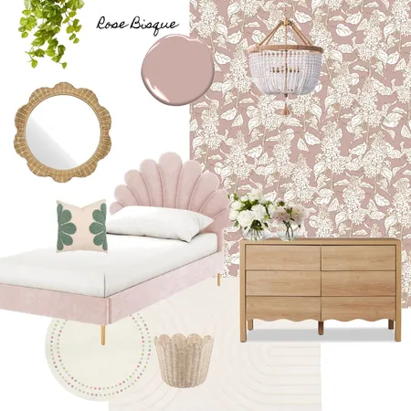 Pink girls bedroom - Lilacs Wallpaper Interior Design Mood Board by brittanypolatisdesign on Style Sourcebook