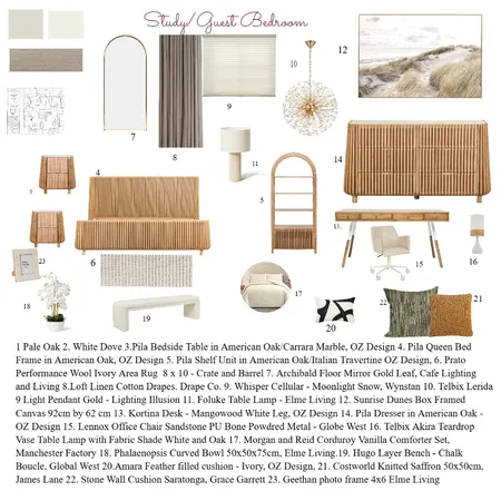 GUEST BEDROOM Interior Design Mood Board by taniacampagna on Style Sourcebook