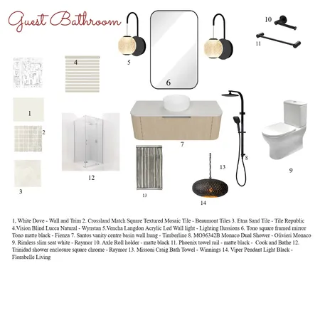 BATHROOM Interior Design Mood Board by taniacampagna on Style Sourcebook