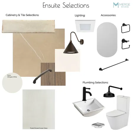 FRENCH - Ensuite Selections with Lighting Interior Design Mood Board by Merge Building on Style Sourcebook