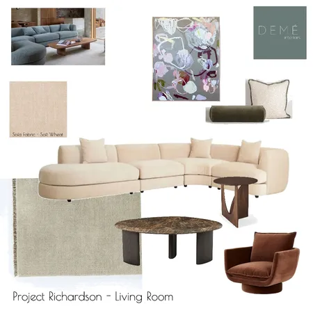 Richardson Living Room Interior Design Mood Board by Demé Interiors on Style Sourcebook