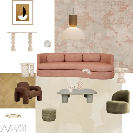 Soft Palette Geo Contemporary Living Room Interior Design Mood Board by ANNEKE NOMURA INTERIORS on Style Sourcebook