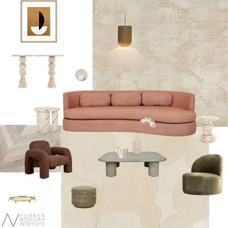 Soft Palette Geo Contemporary Living Room Interior Design Mood Board by ANNEKE NOMURA INTERIORS on Style Sourcebook