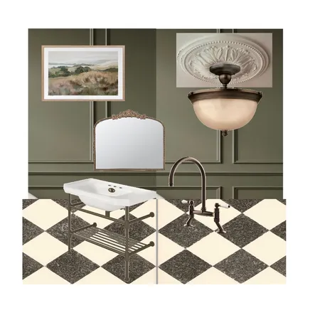 Paddington Terrace House Victorian Powder Room Interior Design Mood Board by Dune Drifter Interiors on Style Sourcebook