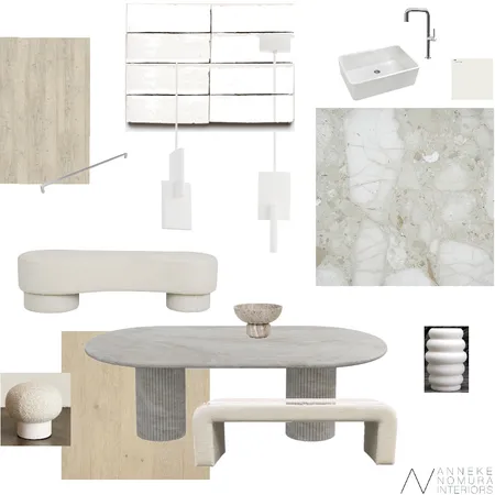 Pale Green Marble Dining / Kitchen Interior Design Mood Board by ANNEKE NOMURA INTERIORS on Style Sourcebook