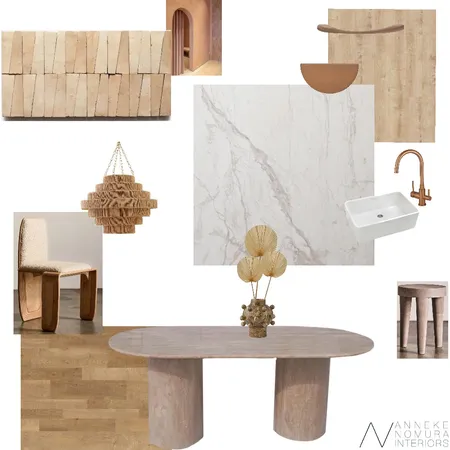 Desert Bloom Zellige Tile Dining Room / Kitchen - w/ sink Interior Design Mood Board by ANNEKE NOMURA INTERIORS on Style Sourcebook