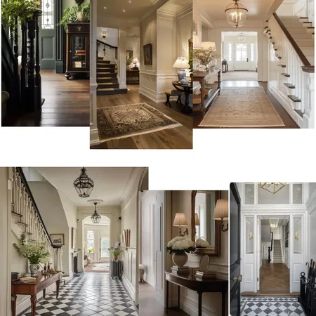 Downstairs Hallway Interior Design Mood Board by Aoife M