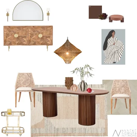 Contemporary Tropical Mid-Century Dining Room Interior Design Mood Board by ANNEKE NOMURA INTERIORS on Style Sourcebook