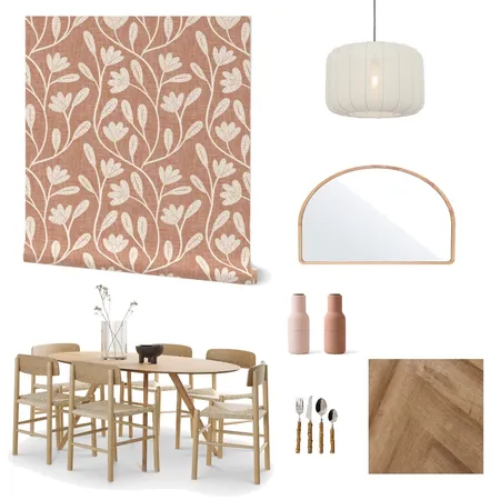 Arts and Crafts Floral Wallpaper for Dining Decor Interior Design Mood Board by ashclarkart on Style Sourcebook