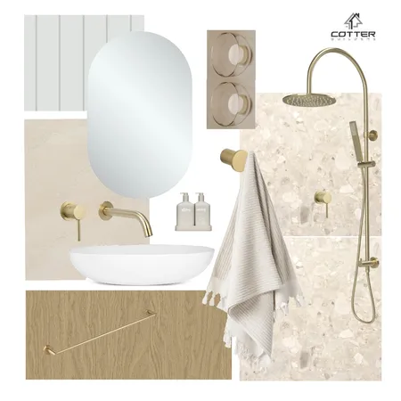 The Beach House - Main Bathroom Interior Design Mood Board by Cotter Builders
