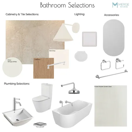 FRENCH - Bathroom Selections Interior Design Mood Board by MERGE BUILDING -Tracy Johnston Interior Designer on Style Sourcebook