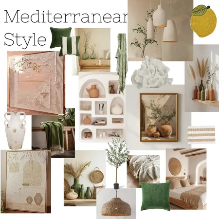 Mediterranean Style Interior Design Mood Board by cherieando on Style Sourcebook