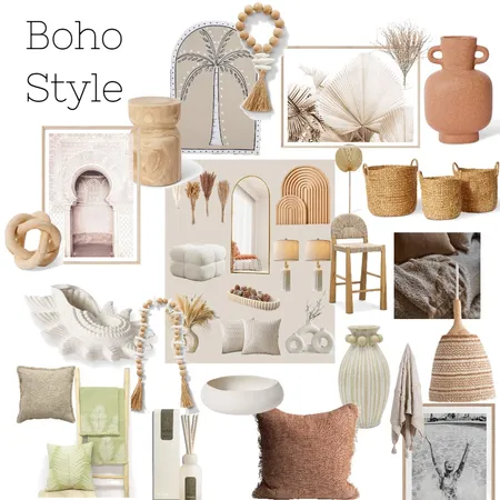 Boho Style Interior Design Mood Board by cherieando on Style Sourcebook