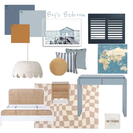 Boy’s Blue Bedroom Interior Design Mood Board by Helen Laverty Interiors on Style Sourcebook