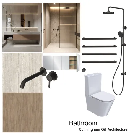 Dalamagas Bathroom Interior Design Mood Board by Cunningham Gill Architecture on Style Sourcebook