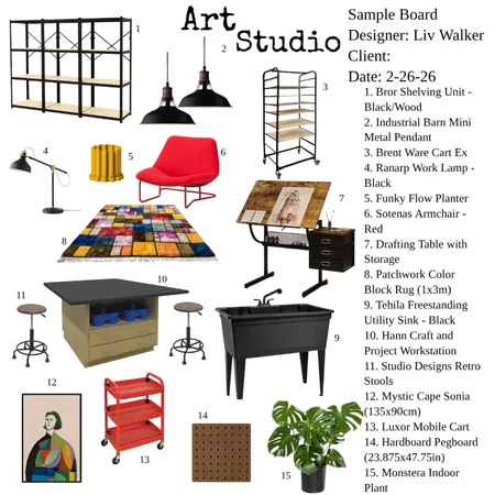 Art Studio Interior Design Mood Board by liv15 on Style Sourcebook