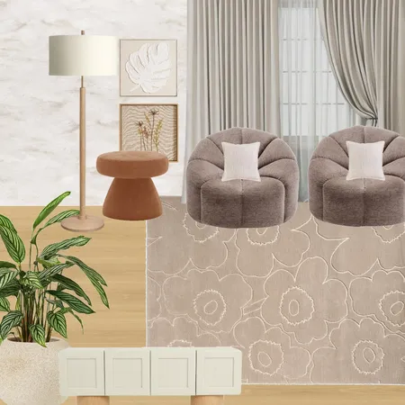 Marimekko Piirto Unikko Greige Interior Design Mood Board by Unitex Rugs on Style Sourcebook