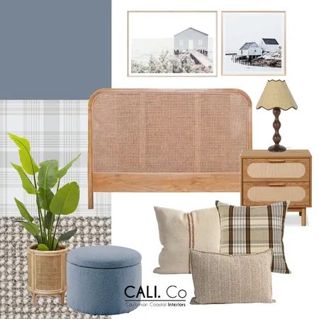 Moody Blue Bedroom Interior Design Mood Board by Cali. Co Interiors on Style Sourcebook