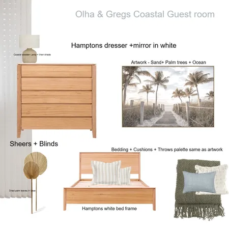 O &G Coastal Guest room Interior Design Mood Board by KM2639 on Style Sourcebook