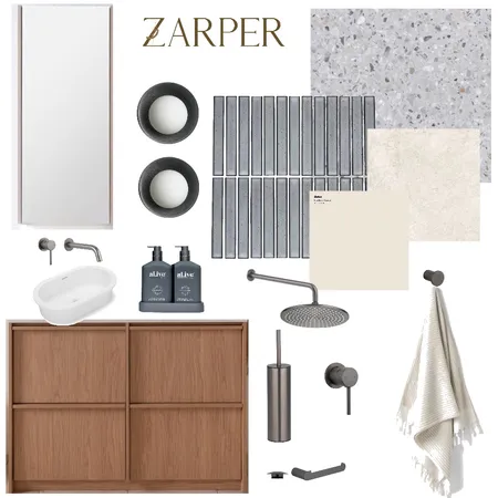 Louis's Ensuite Bathroom Interior Design Mood Board by Zarper Interiors on Style Sourcebook