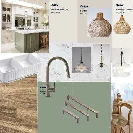 Kitchen green aged brass Interior Design Mood Board by kathok on Style Sourcebook