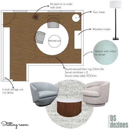 Georgina Sitting room Interior Design Mood Board by DSdezines Interiors on Style Sourcebook