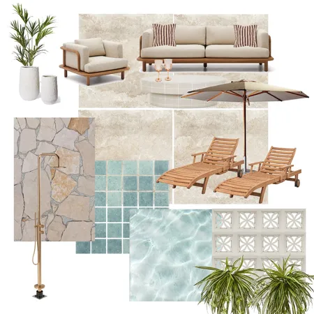OUTDOOR POOL Interior Design Mood Board by IIDR Interior Design on Style Sourcebook