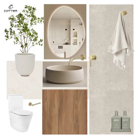 Everleigh - Powder Room Interior Design Mood Board by Cotter Builders on Style Sourcebook