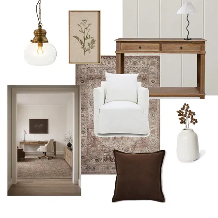 Classic Farmhouse Study Interior Design Mood Board by DOWN THE LANE by Tina Harris