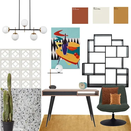 Mid Century Modern Interior Design Mood Board by janewallman
