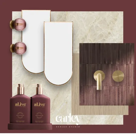 Lux Oyster Burgundy Interior Design Mood Board by Carley Design Studio on Style Sourcebook