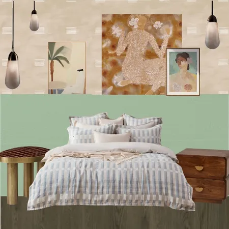 FF Main Bedroom_Version with TheseWalls wallpaper Interior Design Mood Board by Studio Halo & Fitz on Style Sourcebook