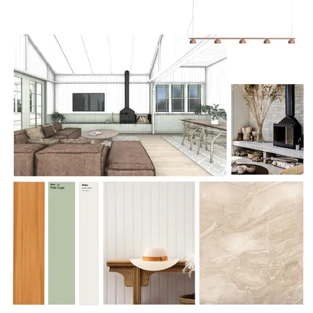 Living / Dining - Concept 2 Interior Design Mood Board by Dennis Hill Architecture
