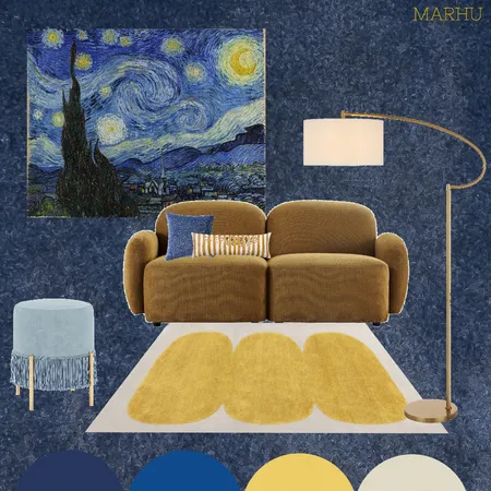 La nuit étoilée Interior Design Mood Board by Marhu