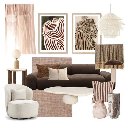 Deep Chocolate Living Room Interior Design Mood Board by Profile Australia on Style Sourcebook