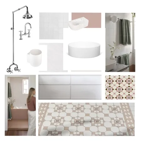 Hazlebank - Powder Room re organised with wall hung 2 Interior Design Mood Board by Dennis Hill Architecture on Style Sourcebook