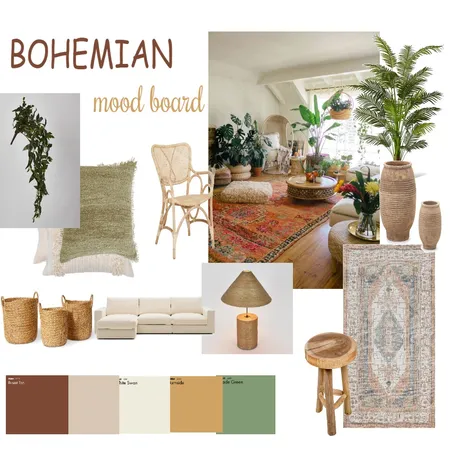 Bohemian Interior Design Mood Board by dcompion