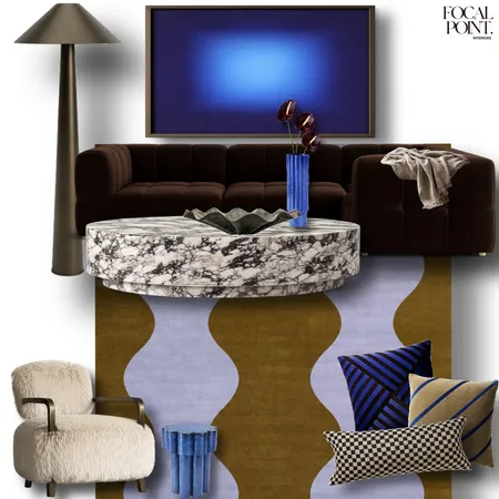 Olive, Chocolate and Periwinkle Blue Interior Design Mood Board by Focal Point Interior Design on Style Sourcebook