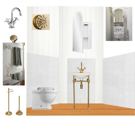 Hazlebank - Powder Room with timber floor for me Interior Design Mood Board by Dennis Hill Architecture