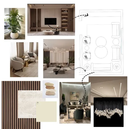 room Interior Design Mood Board by hebaaa